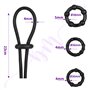 Belmalia Set Anneau Penien - Anneau Homme | 3 Anneaux de Pénis en Silicone Souple et Boucle de Pénis Réglable | Plus Dur Plus Do