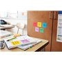 Post-it Z-Notes Autocollantes Super Sticky, Pack de 6 Blocs, 76 mm x 76 mm, 90 Feuilles par Bloc, Rose, Violet, Vert - Feuillets