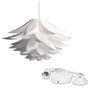 kwmobile Lampe design lotus - Abat-jour XL à monter - Luminaire IQ plafond - Ensemble avec montage plafonnier câble 90cm douille