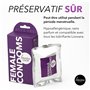 Loovara Préservatifs féminins sans latex 3 pièces - 3 préservatifs pour les femmes, dispositif médical, hypoallergénique, extra 