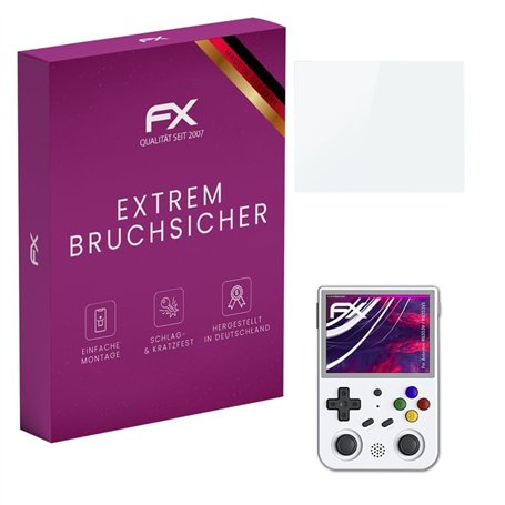 atFoliX Protection Écran Film de verre en plastique compatible avec Anbernic RG353V / RG353VS Verre film protecteur