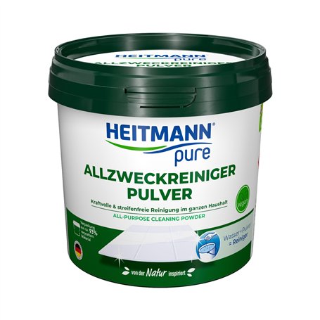 HEITMANN pure Nettoyant universel en poudre | Nettoyage puissant et sans traces des surfaces et des sols dans toute la maison |