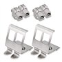 kwmobile 4X Module Keystone RJ45 Cat 6a - Modules de Brassage pour Branchement Câble RJ45 - Connecteur Blindé avec Support pour