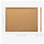 Navaris Tableau d'affichage liège magnétique - Tableau mémo mural 60 x 45 cm avec cadre en bois - Déco bureau avec punaises aima