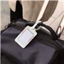 kwmobile 2X Étiquette Bagage pour Valise - Lot 2X Tag Porte-étiquette pour Valise et Sac de Voyage avec Carte nom adresse numéro