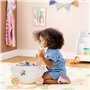 Navaris Poussette pour poupées - Trotteur avec 4 Roues 39 x 25 x 42 cm pour Enfants de Plus de 18 Mois - Rangement en Bois pour