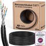 HB-DIGITAL Câble réseau extérieur CAT 7 de 25 m pour pose directe à la terre S/FTP AWG23/1 en cuivre pur - Double gaine en PVC +