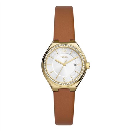 Fossil Femme Analogique Quartz Montre avec Bracelet en Cuir BQ3957