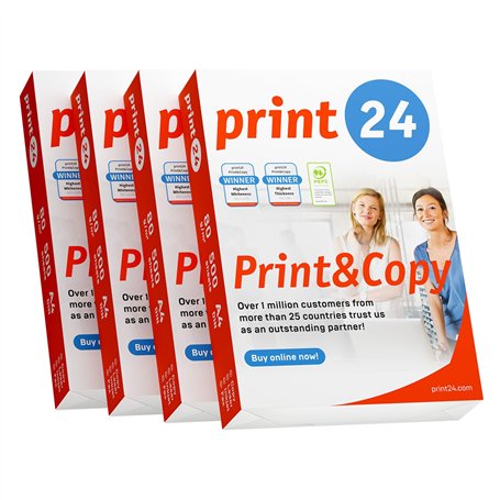 print24 Lot de 2000 feuilles de papier A4 pour imprimante et photocopieur
