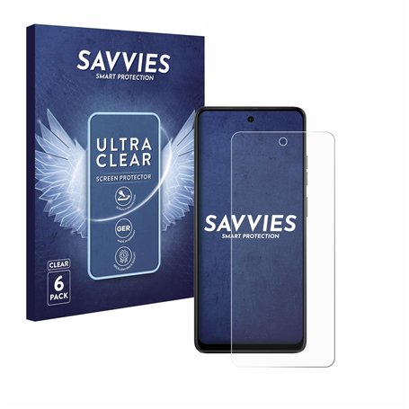 savvies Protection Ecran pour Motorola Moto E14 (6 Pièces) - Film Protection Ultra Clair