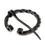 Pera Peris Petite fibule en fer à cheval de l'époque viking en fer avec extrémités roulées Broche mystique Viking Bijoux pour vê