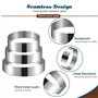 Domeilleur 3 pcs Cercle a Patisserie 20 23 26 cm, Cadre Pâtissier Rond INOX Argent, Moule Cercle à Gateau Cookie Cutter Cadre Mo