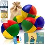 Balles de jonglage en Set de 5 ; Set de balles de jonglage Professionnel dans Un Sac en Jute ; balles de jonglage Souples pour d