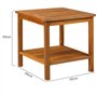 Table Basse de Jardin Washington en Bois d'acacia 45 x 45 cm Table d'appoint 2 Niveaux intérieur extérieur