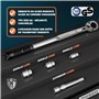 Monzana® Clé dynamométrique 1/2' 6 pcs 40-210Nm TÜV Süd GS CvV 3 embouts extension valise de rangement clé de serrage voiture mo