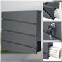 Monzana Boîte aux Lettres Murale XXL Acier zingué Anthracite Tube journaux courrier étiquette nom 2X clés Fente d'insertion