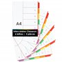 OfficeTree 5x Intercalaires Classeurs A4 Carton avec 6 Onglets - Intercalaire A4 pour Classeurs - Intercalaires A4 avec Multiper
