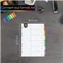 OfficeTree 5x Intercalaires Classeurs A4 Carton avec 6 Onglets - Intercalaire A4 pour Classeurs - Intercalaires A4 avec Multiper