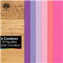 OfficeTree 60x Feuille Rose A4 300g - 6 Couleurs - Feuille de Couleur Cartonné A4 - Papier Rose pour Bricolage Scrapbooking & Im