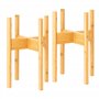 Rubberneck Lot de 2 Supports de Plantes en Bambou - Supports pour Pots de Fleurs Réglables en Bambou - pour l'Intérieur et l'Ext