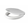 Grünblatt Abattant de WC hygiénique Health Care - Avec rehausseur de siège de 5 cm et système d'abaissement automatique - Fixati