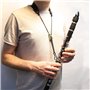 Soundman Sangle de Clarinette SNG-8 - Confortable en Cuir, Réglable en Hauteur Avec Crochet Robuste pour Tous Types de Clarinett