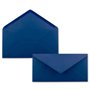 Lot de 100 enveloppes à lettre bleu foncé/bleu nuit - DIN long - 110 x 220 mm (11 x 22 cm) - Fermeture humide sans fenêtre - Idé