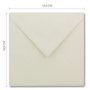 Enveloppes carré 146 x 146 mm – Clair Crème avec doublure Blanc soie Lot de 50 Crème