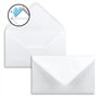 Lot de 50 enveloppes blanches au format spécial 125 x 195 mm - Plus grandes que B6 - Fermeture par humidification - Sans fenêtre
