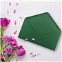 Lot de 25 enveloppes à lettre - Vert foncé - DIN long - 110 x 220 mm (11 x 22 cm) - Fermeture humide sans fenêtre - Idéal pour c
