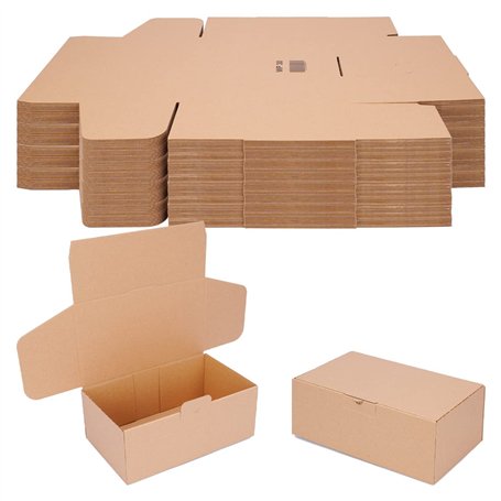 verpacking 100 boîtes pliantes 25 x 15 x 10 cm brun (dimensions extérieures 25