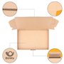 verpacking 50 cartons d'expédition extra-plats 16 x 11 x 5 cm, Marron, MB-1 Petite Boîte Carton d'expédition DIN A6