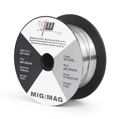 MIG MAG ER308L Fil de soudure en acier inoxydable D100/S100-1 kg Diamètre 0