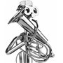 BRUBAKER Figurine en Écrous de Musicien au Tuba - Figurine Artisanale en Métal Tubiste - Figurine en Métal Musicien à Vent Décor