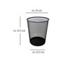 Riyashop Corbeille à papier ronde en fil métallique - 19 l