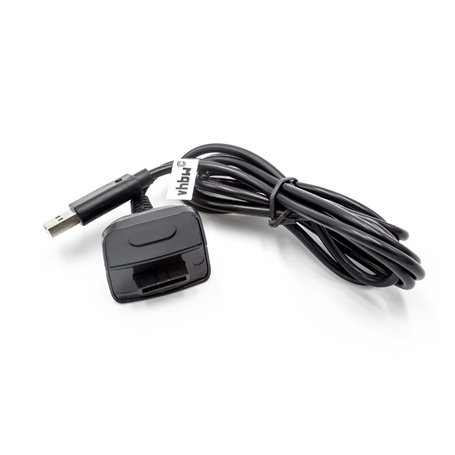 vhbw Câble de recharge USB compatible avec Microsoft Xbox 360 console de jeux - Câble