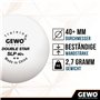 GEWO Double Star SLP Lot de 72 balles de Tennis de Table 2 étoiles en Plastique 40+ sans Couture – Balles d'entraînement Profess