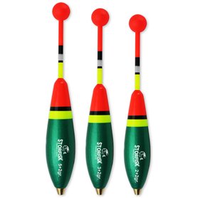 Lot de 3 flotteurs à truite pré-plombés avec antenne sphérique dans les couleurs de signalisation Lot de 3 flotteurs à truite pré-plombés avec antenne sphérique dans les couleurs de signalisation