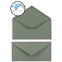 Lot de 25 feuilles de papier à lettres naturel A4 crème avec motif branches d’eucalyptus et enveloppes DL vert eucalyptus Papier