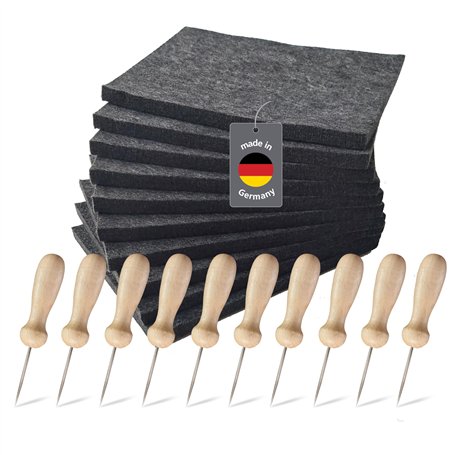 Familienmomente 10 sets de poinçonnage (10 aiguilles et 10 tapis de piquage/poinçonnage 20 x 14