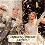 10 Canons à Confettis de Mariage Or Mat – Biodégradable – Premier Confetti en Papier FSC® au Monde – Facile et Sûr à Utiliser