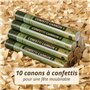 10 Canons à Confettis de Mariage Or Mat – Biodégradable – Premier Confetti en Papier FSC® au Monde – Facile et Sûr à Utiliser