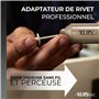 KLRStec® Adaptateur de rivets aveugles à pinces à riveter - Embouts à riveter pour visseuse sans fil et perceuse