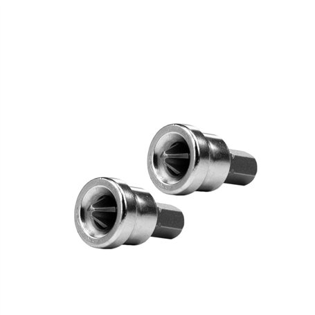 2 embouts SBS PH2 avec butée de profondeur S2 en acier pour cloison sèche