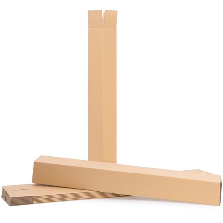 verpacking 10 tubes carton carrés 88 x 11 x 11 cm