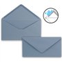 Lot de 50 enveloppes à lettre - Bleu gris (bleu) - DIN long - 110 x 220 mm (11 x 22 cm) - Fermeture humide sans fenêtre - Idéal 