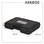 Arebos Coffret d'outils 108 pièces | Jeu de clés à douilles | Jeu de clés à douilles et d'embouts | Boîte à cliquets | Boîte à c