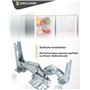 DEKAROX Kit charnière de porte pour Bosch Siemens 481147 00481147 pour Electrolux AEG 4071314258 pour Küppersbusch 430332 pour M