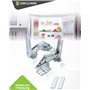 DEKAROX Kit charnière de porte pour Bosch Siemens 481147 00481147 pour Electrolux AEG 4071314258 pour Küppersbusch 430332 pour M