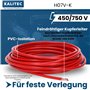 Kalitec Câble de câblage H07V-K 4 mm² rouge - 5 m - Flexible - Toron 4 mm² - Câblage fin - Câble unique - Câble monofil pour arm
